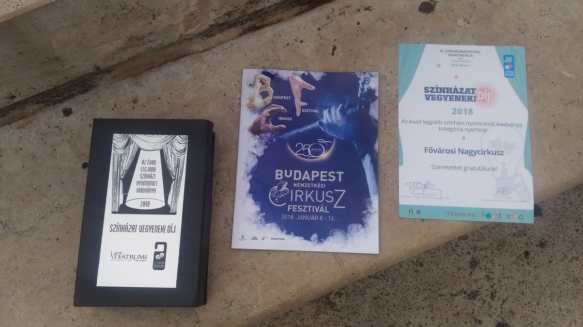 Legjobb nyomtatott kiadvány kategóriában kapott díjat a Fővárosi Nagycirkusz!